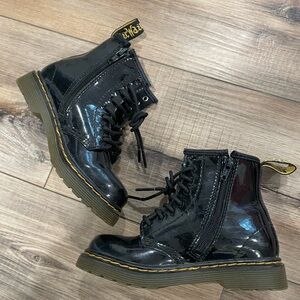 Dr. Martens Shiny Black Lace-Up Boots